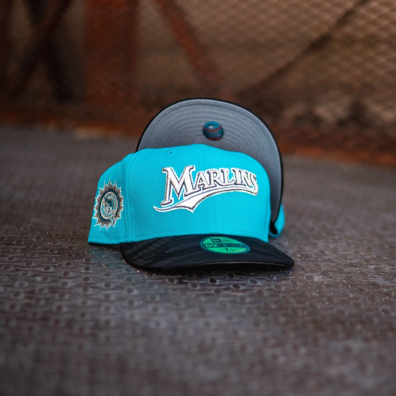 New Era Florida Marlins Grey UV (Teal/Black Camo)