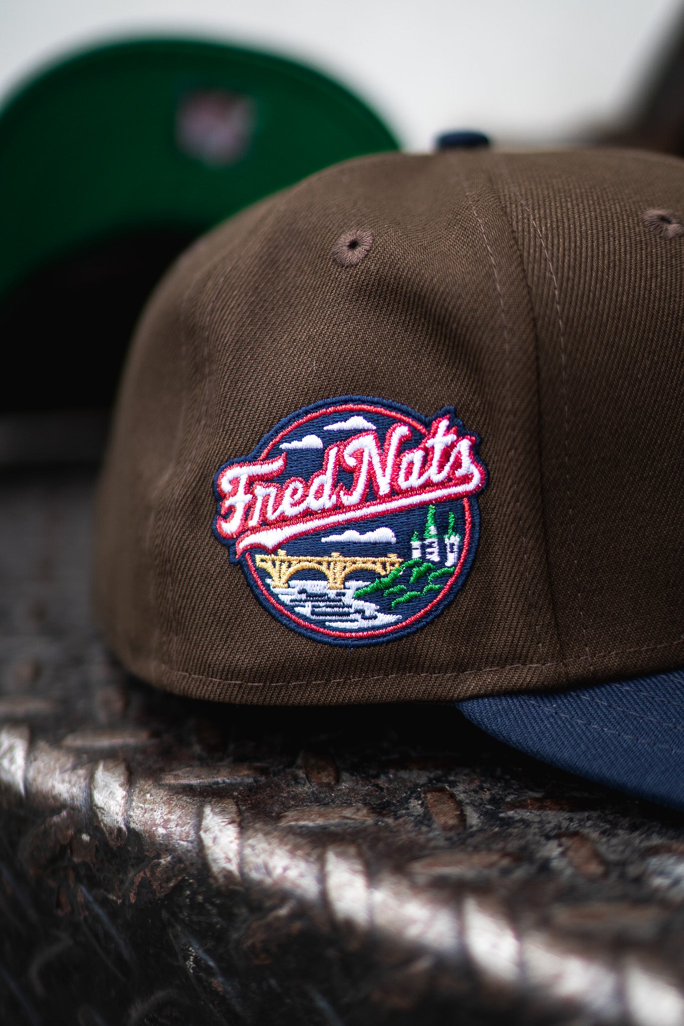 New Era Fredericksburg Nationals Green UV (Mocha Brown/Navy Blue)