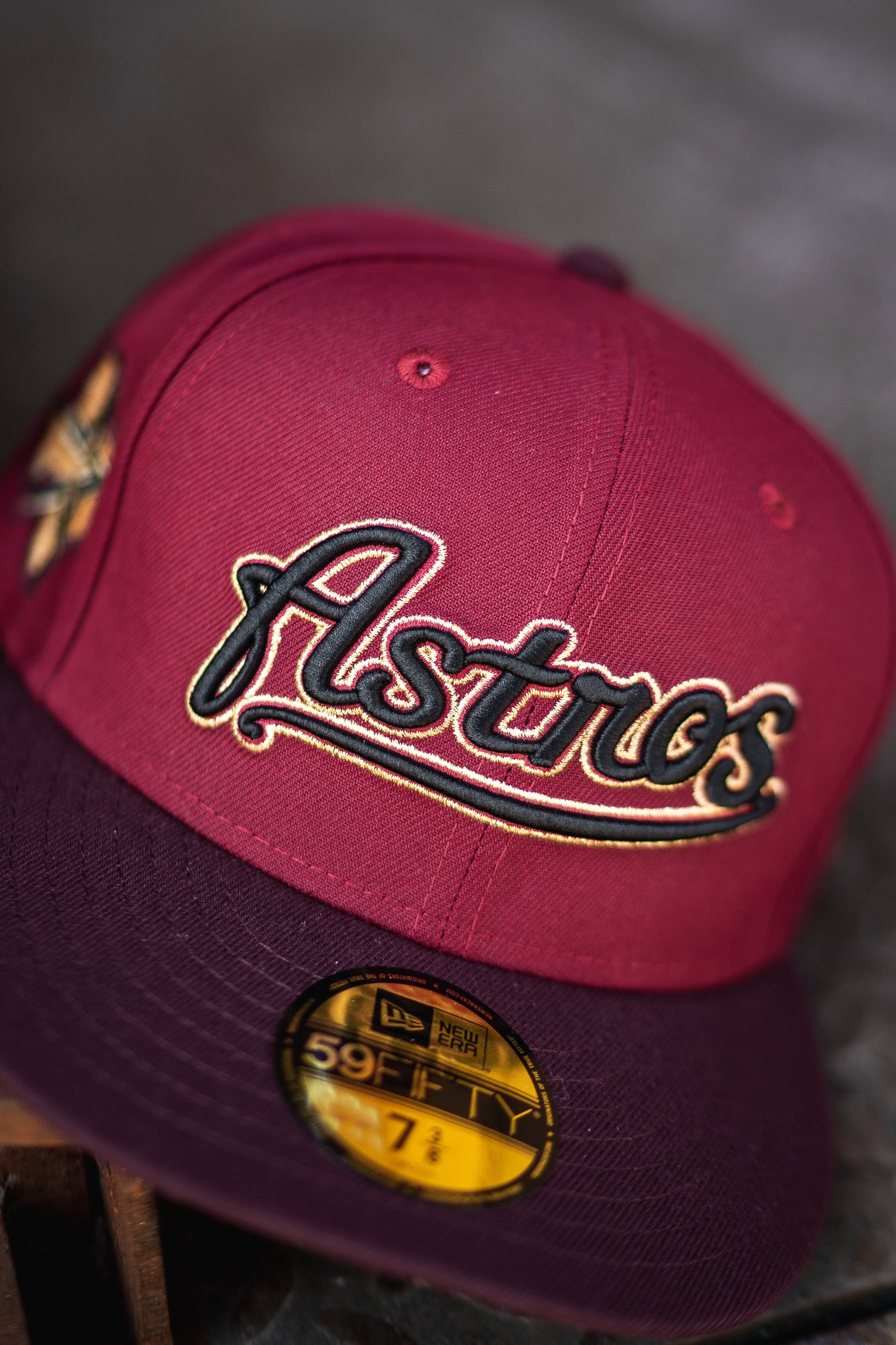 New Era Houston Astros Grey UV (Maroon/Burgundy)