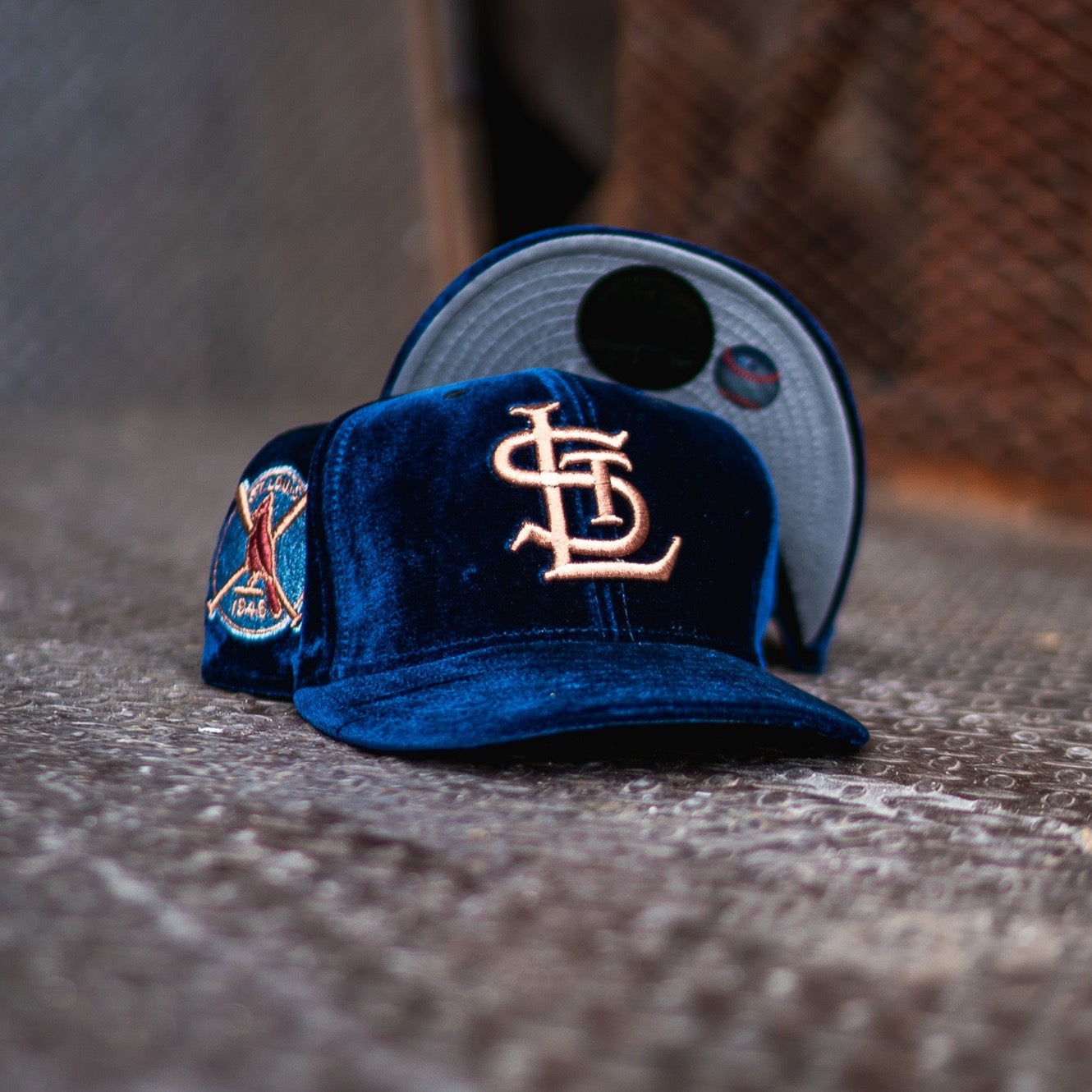 New Era St Louis Cardinals 1946 WS Grey UV (Navy Velvet)