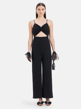 Norma Knotted Jumpsuit With Embellished Straps