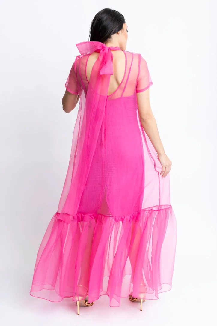 Organza Bow Maxi Dress