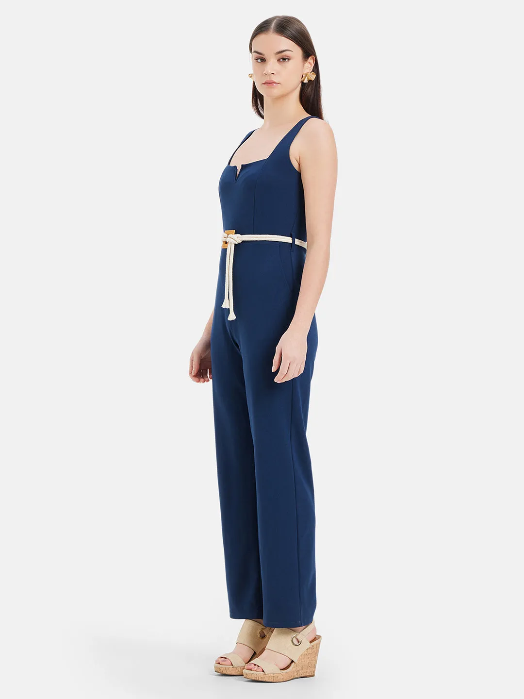 Piper Sleeveless Jumpsuit With Belt