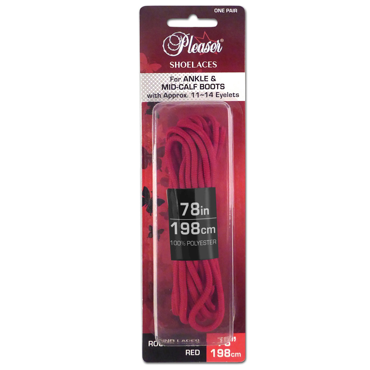 PLEASER Ankle Boot Shoe Laces  6.5 ft (198 cm)