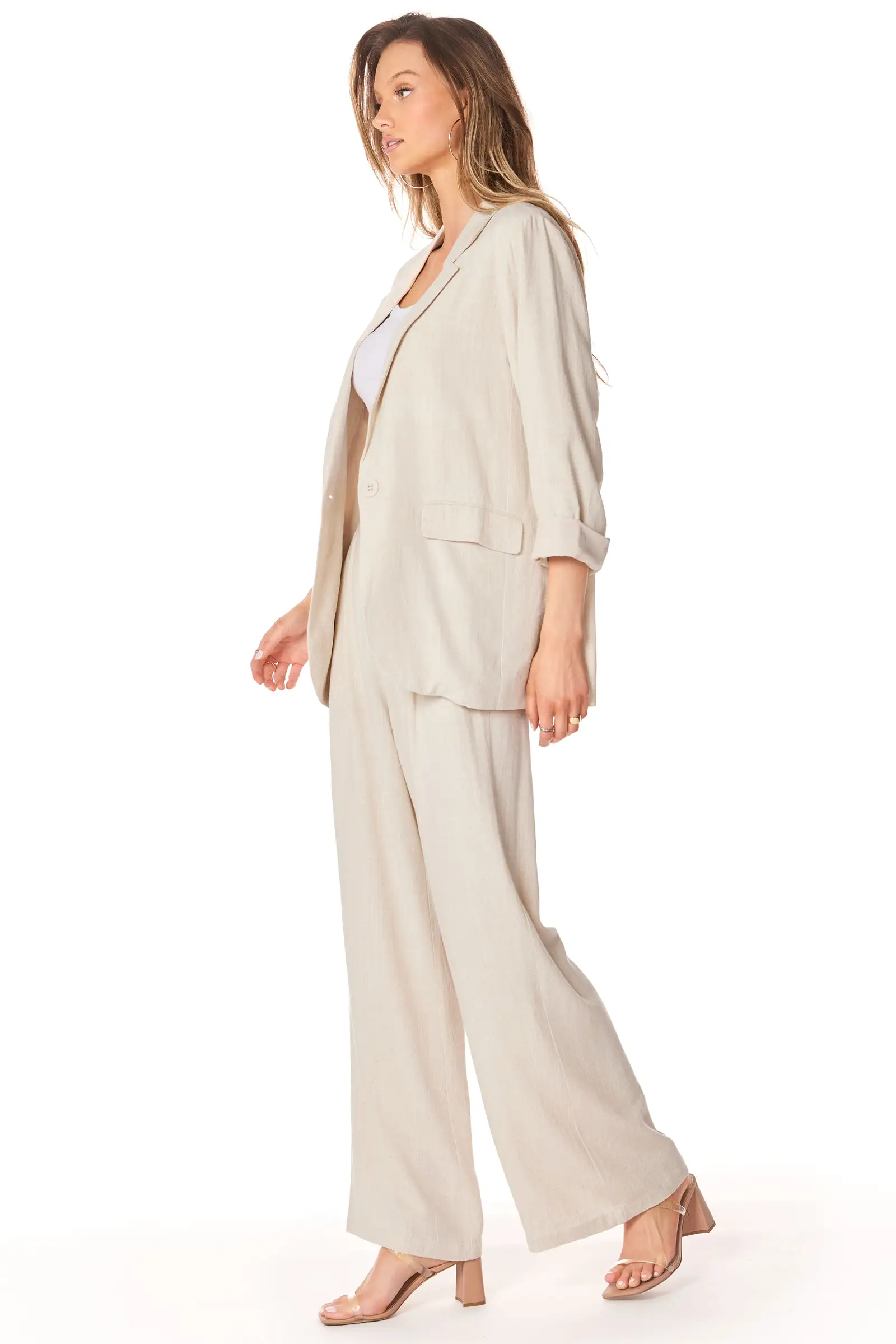 PLEATED WIDE LEG PANT