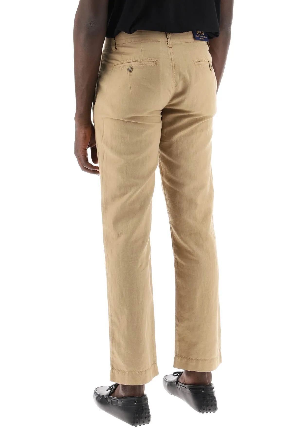 POLO RALPH LAUREN linen and cotton blend pants for