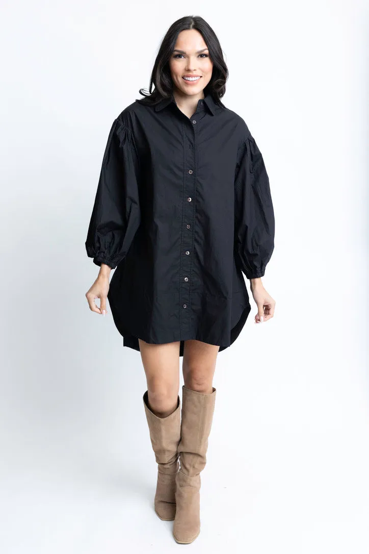 Poplin Button Up Dress