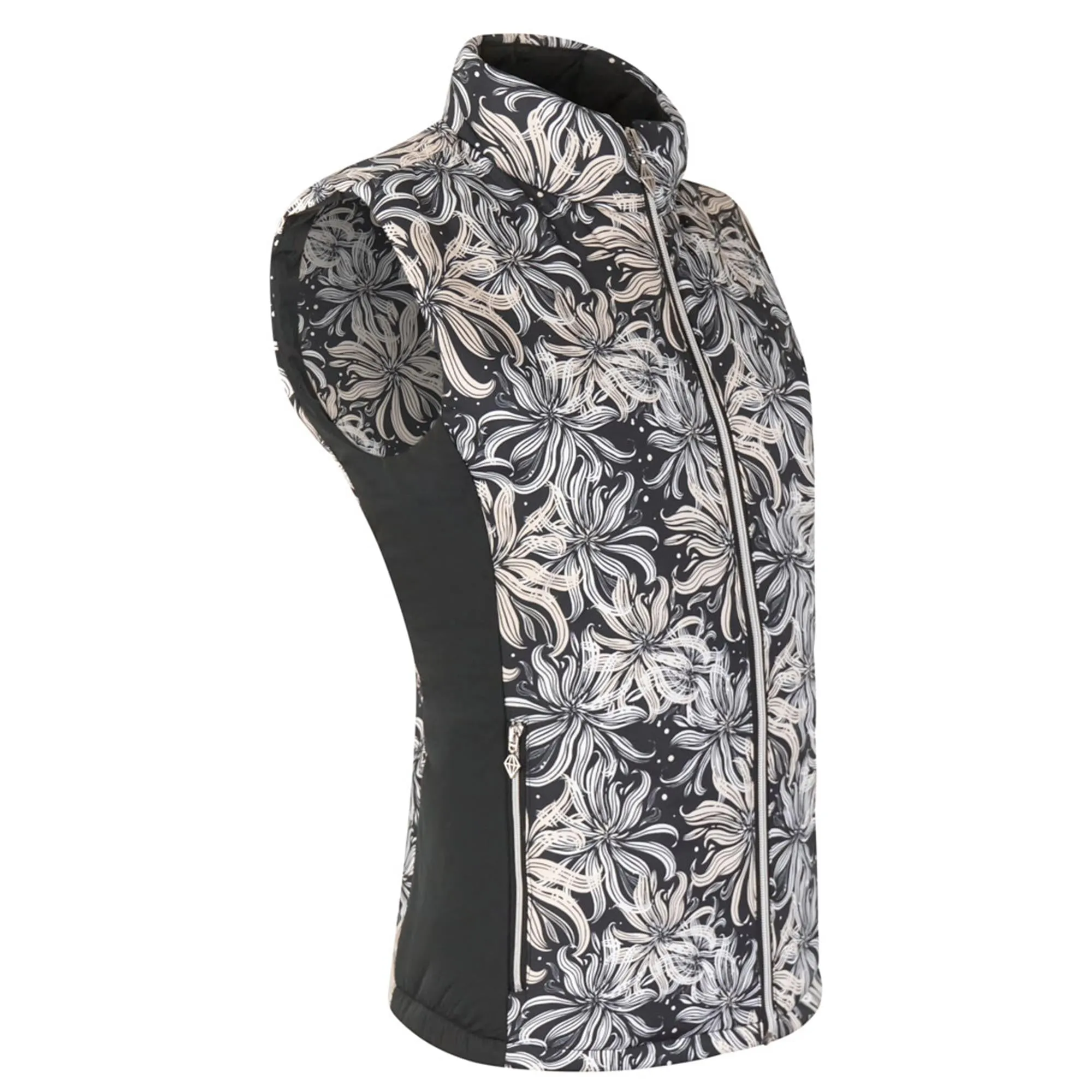 Pure Golf Annona Patterened Ladies Golf Gilet Champagne Orchid