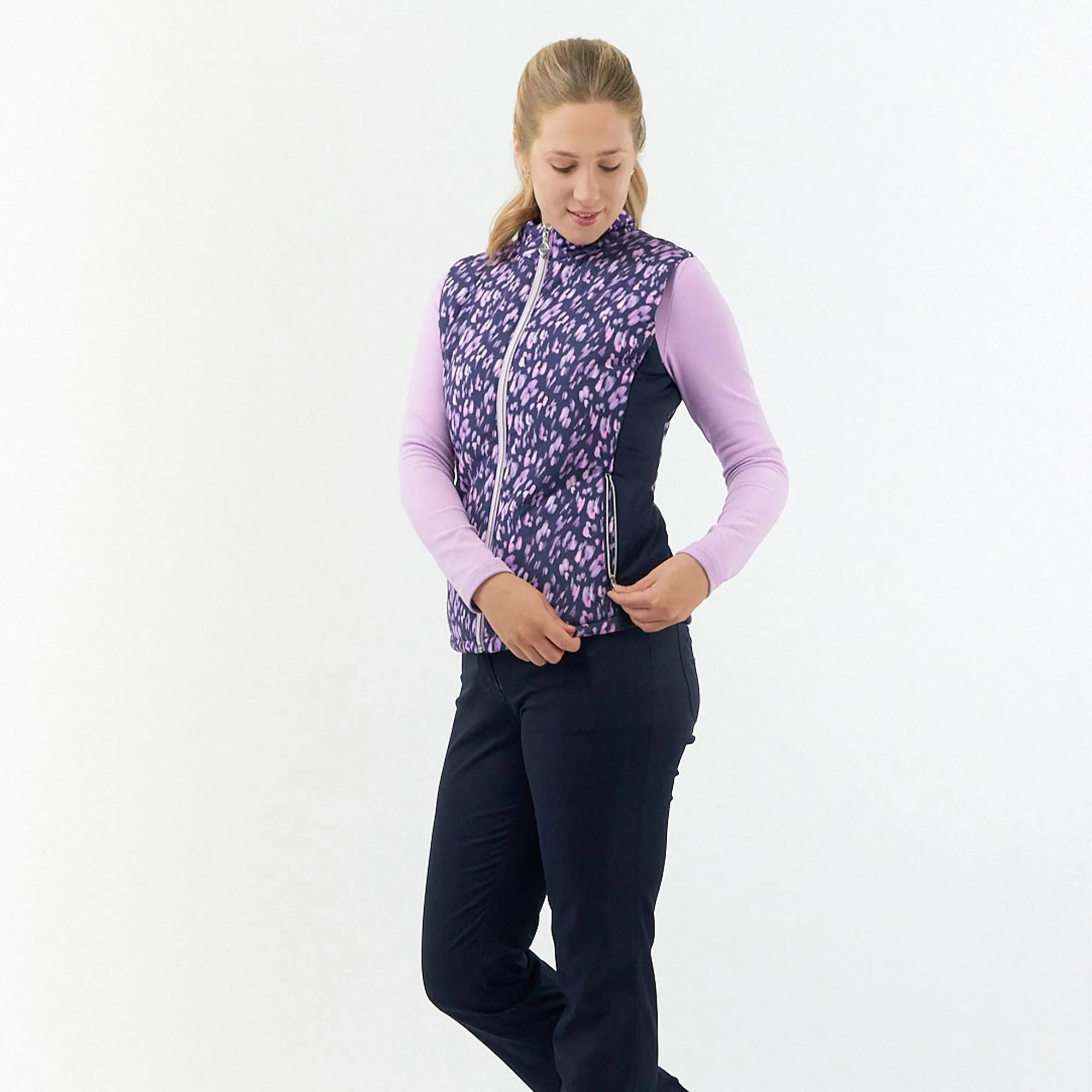 Pure Golf Annona Patterened Ladies Golf Gilet Lavender FLURRY