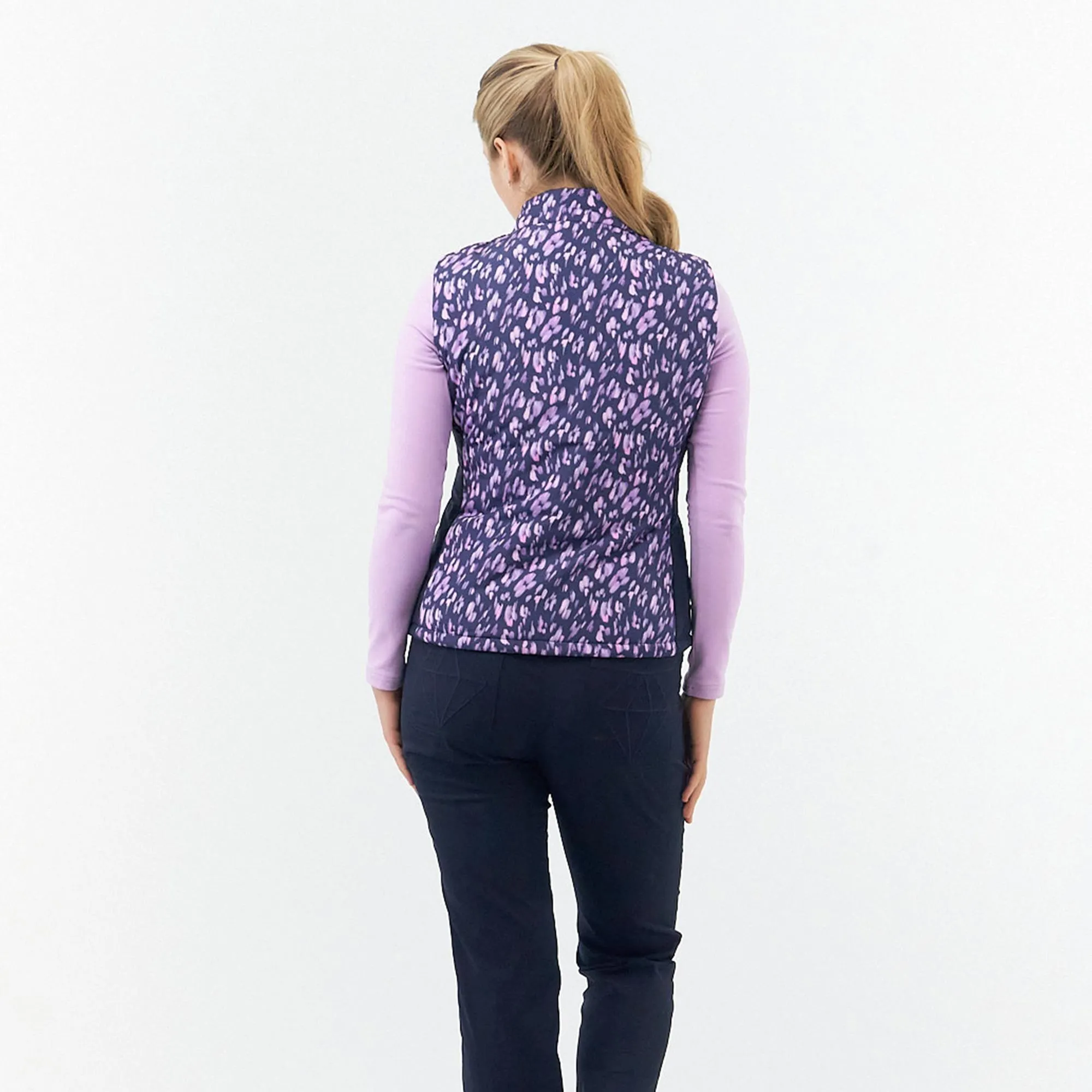 Pure Golf Annona Patterened Ladies Golf Gilet Lavender FLURRY