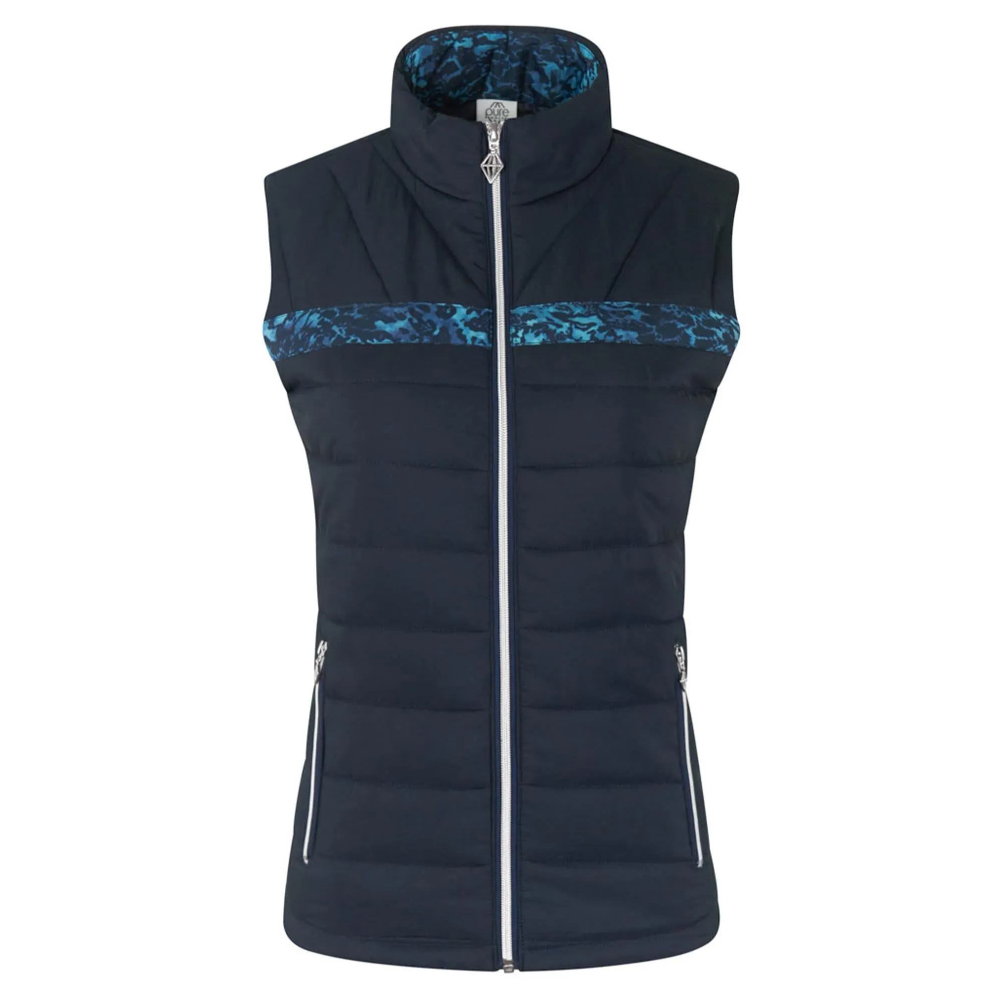 Pure Golf Libra Ladies Golf Gilet Tourmaline Leopard