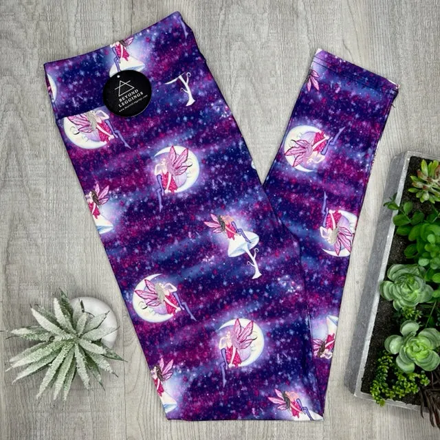 Purple Moon Fairies Soft Leggings