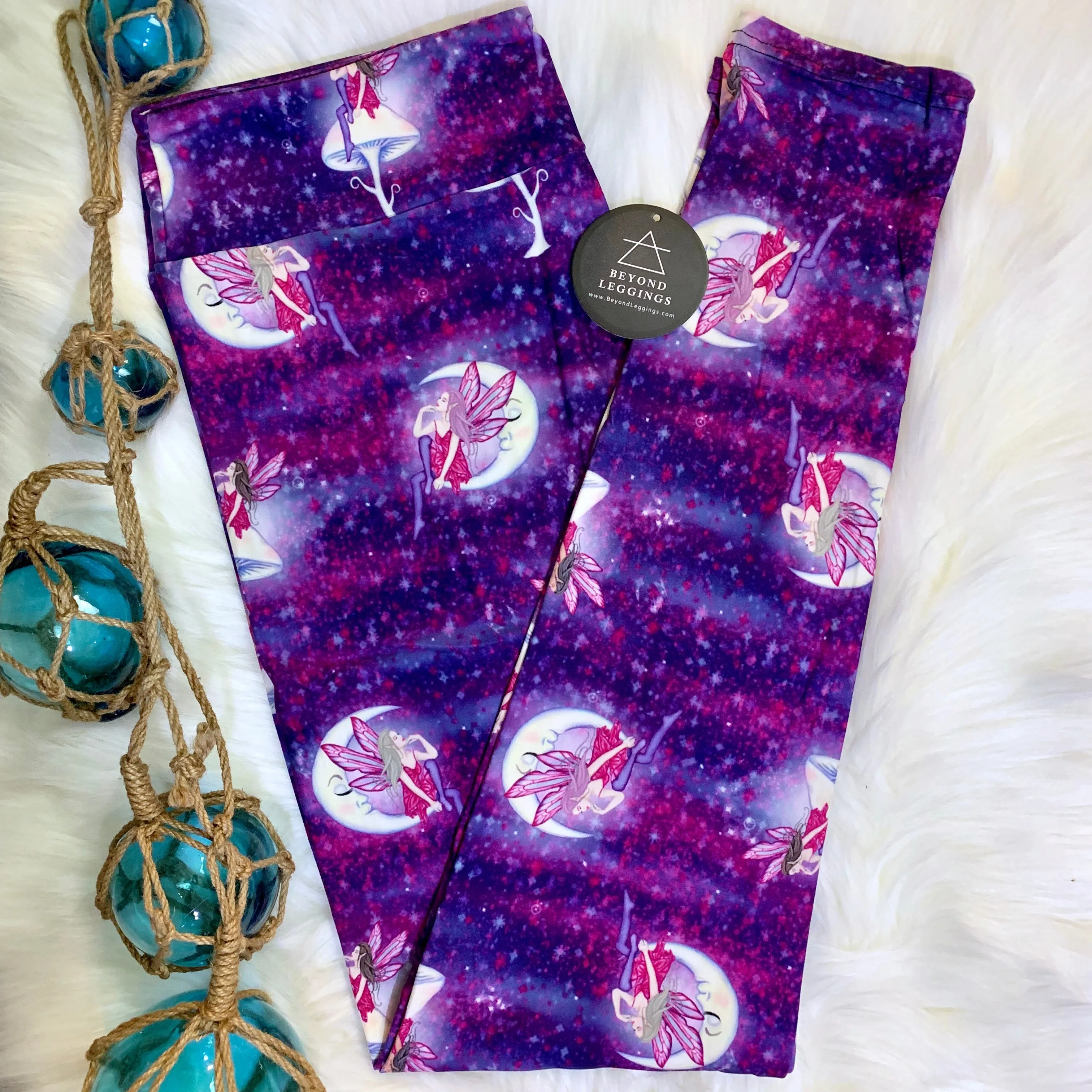 Purple Moon Fairies Soft Leggings