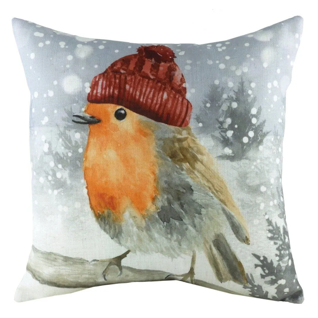 Robin Hat Cushion with Filling