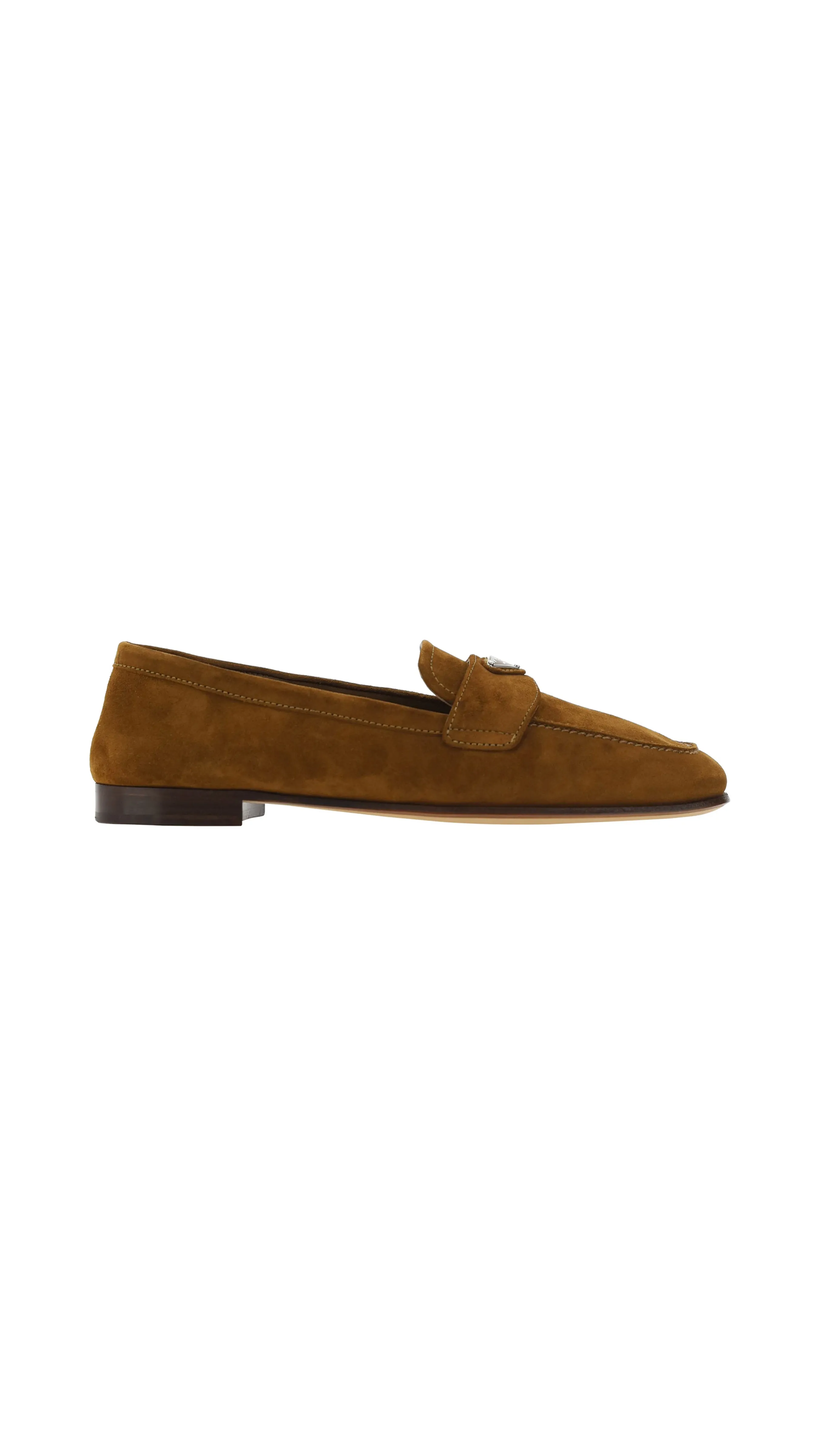 Suede Leather Loafers - Tobacco