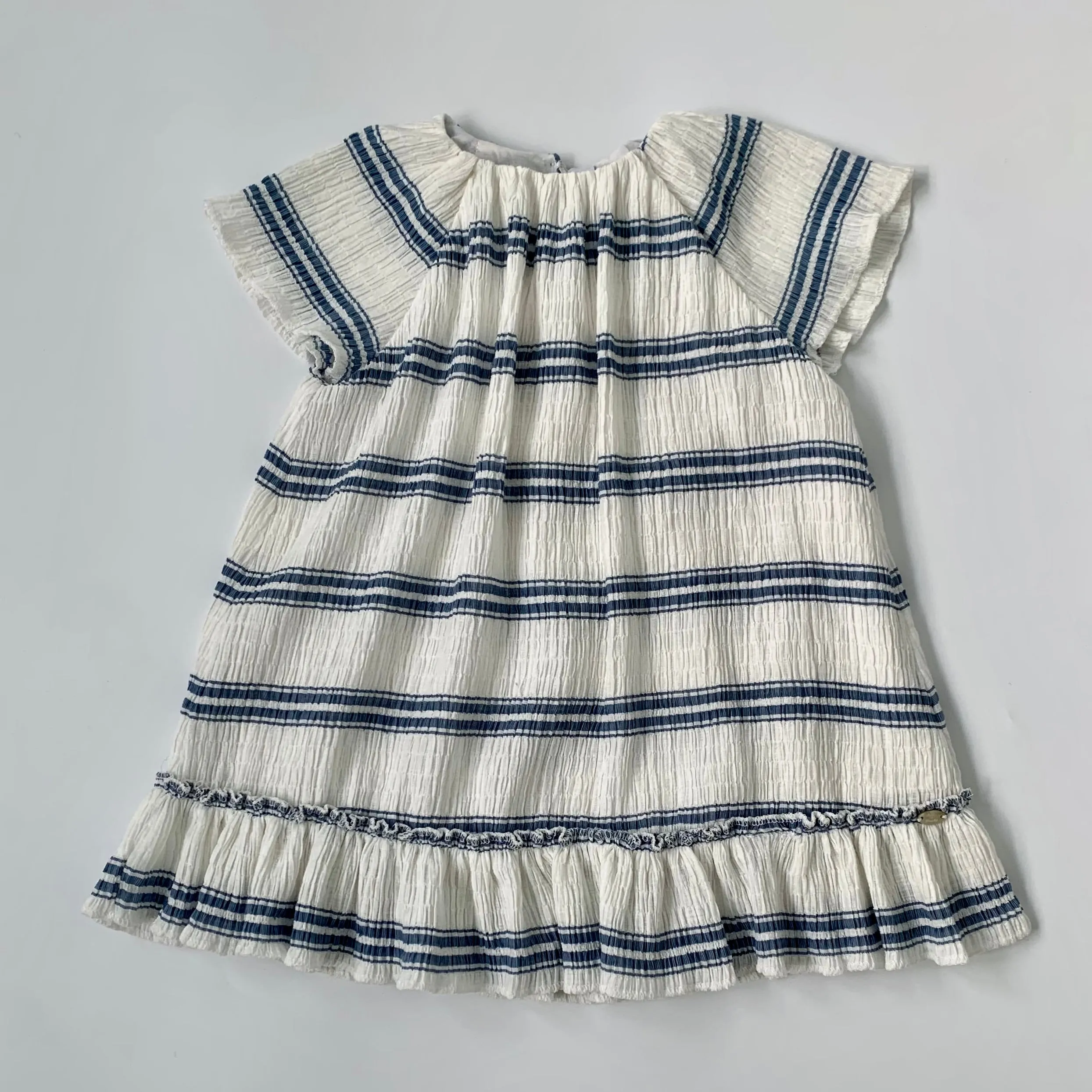 Tartine et Chocolat Blue And White Cheesecloth Dress: 3 Years (Brand New)