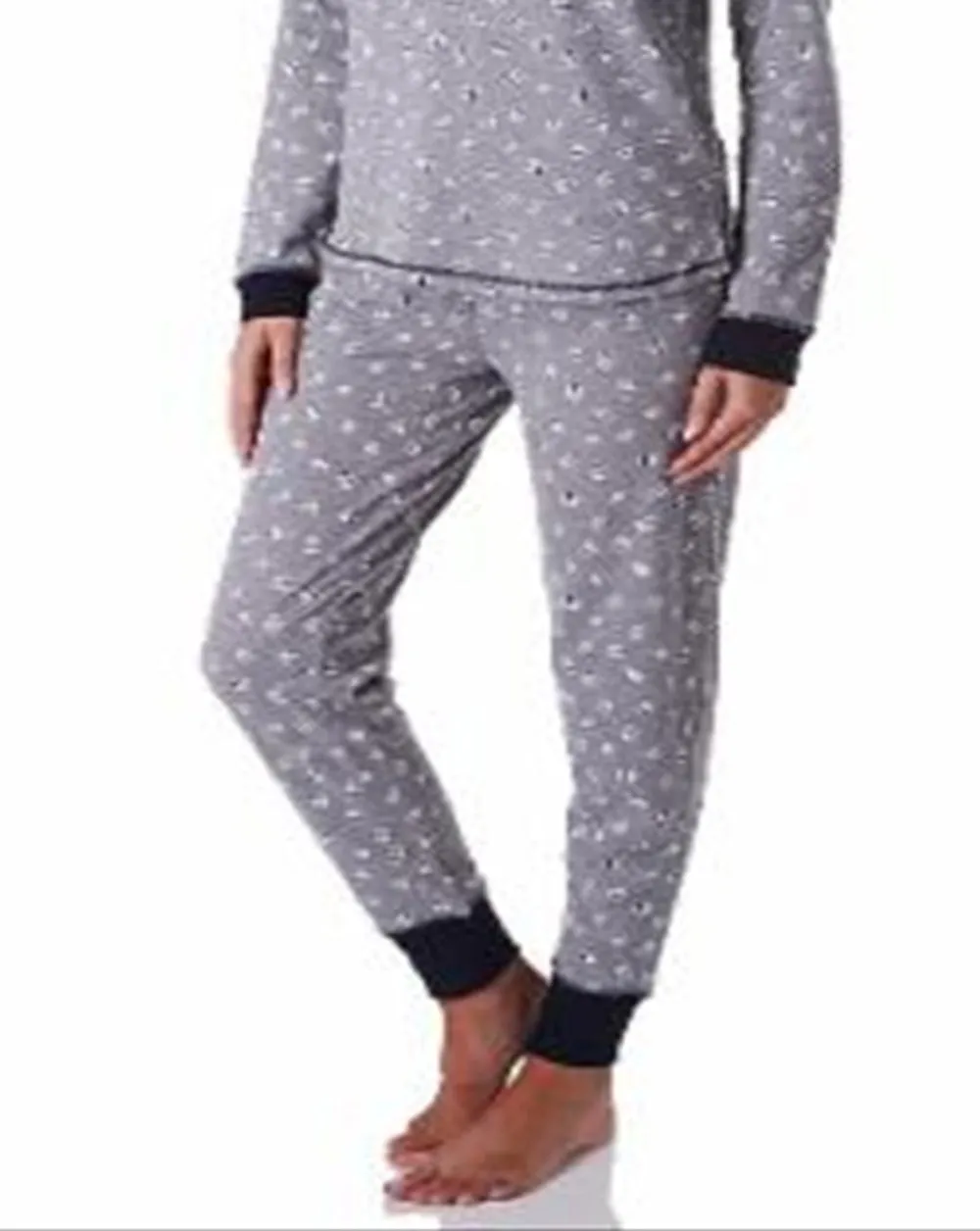 Tommy Hilfiger Women's Thermal Pajama Set Gray Size Medium