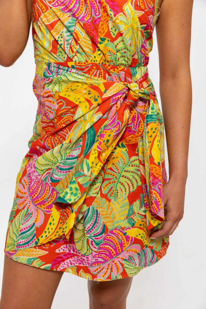 Tropical Palm Banana Knot Dress