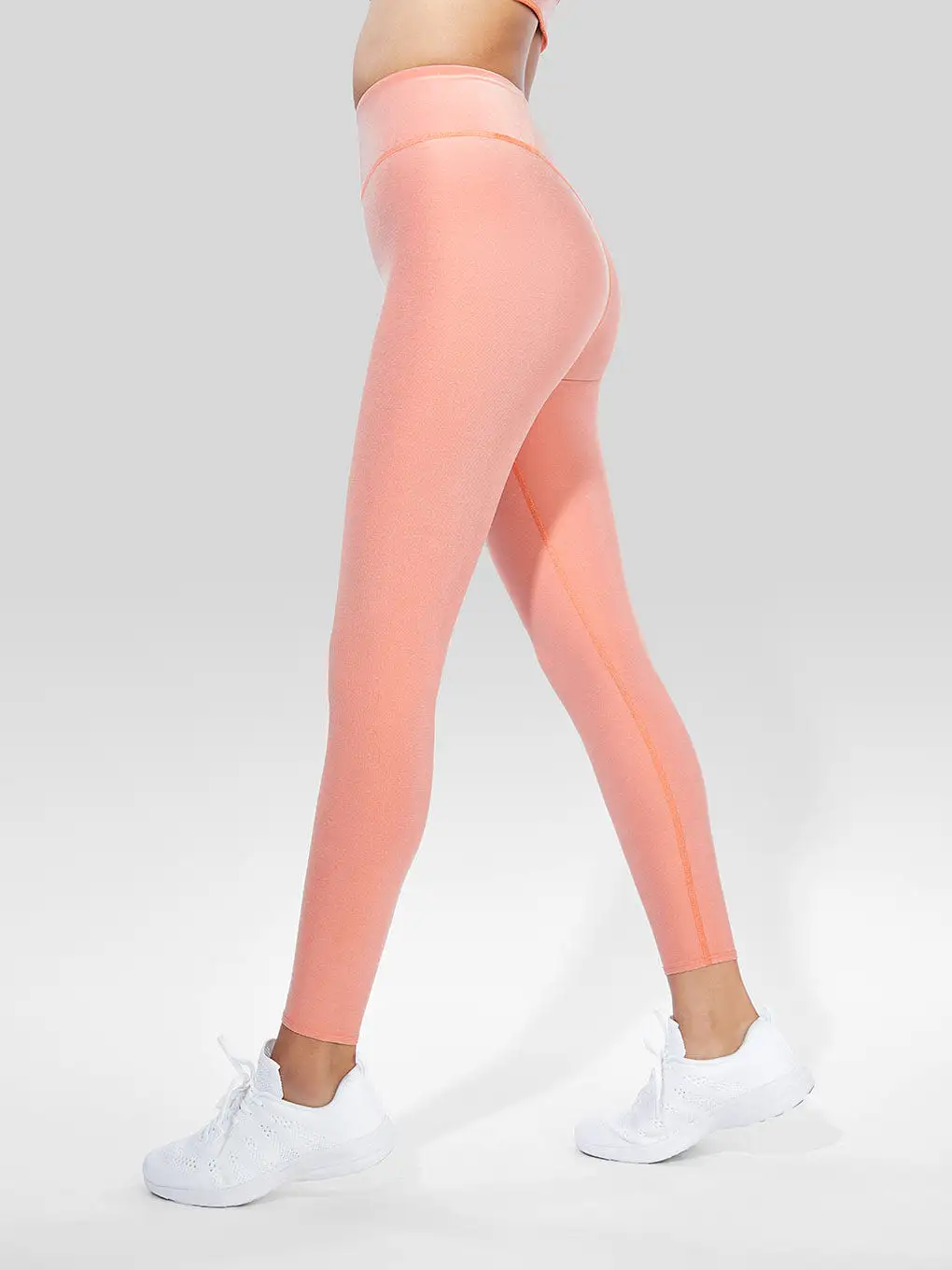 TWENTY HOT CORAL SKY HIGH WAIST CROPPED LEGGING