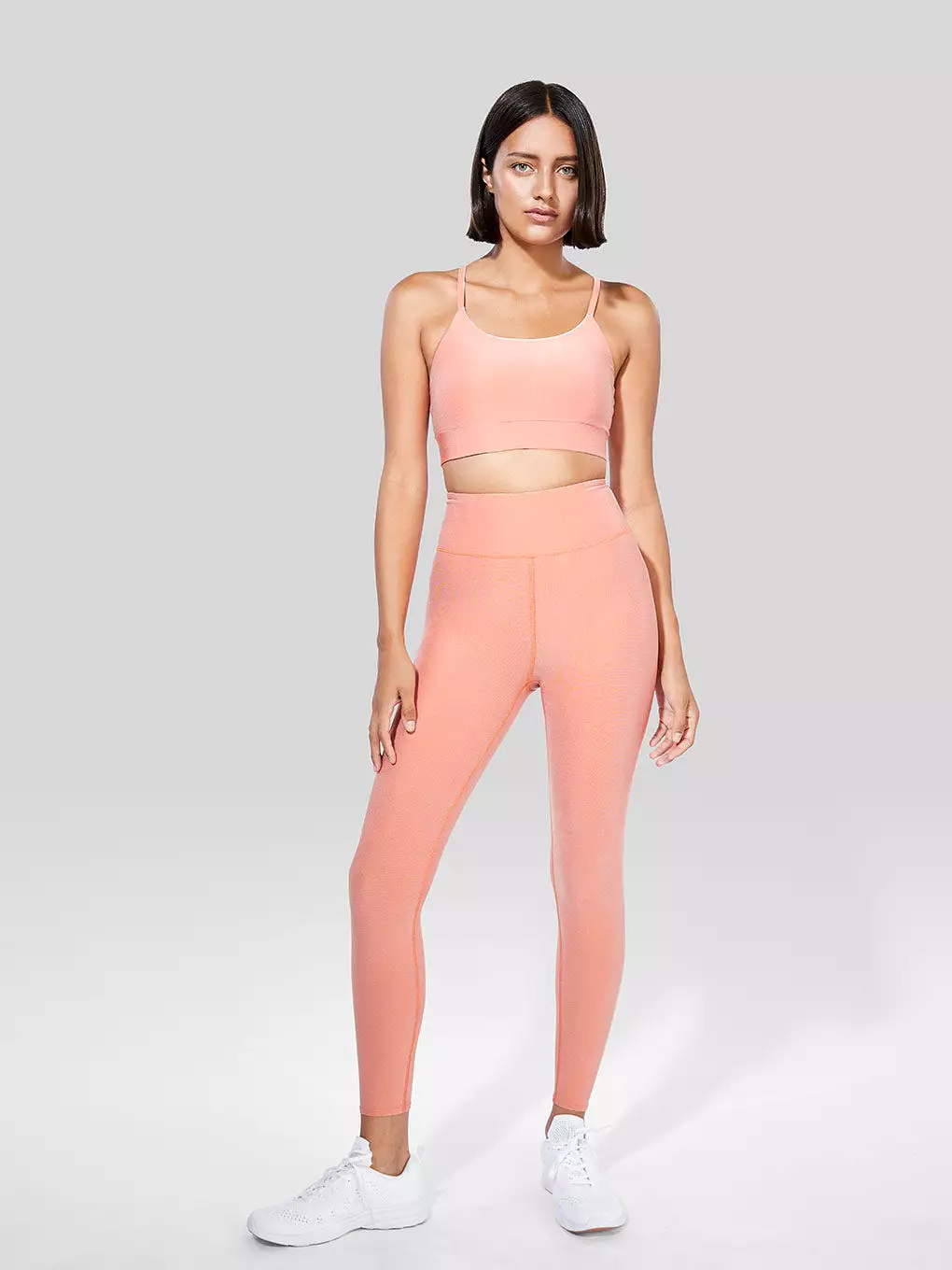 TWENTY HOT CORAL SKY HIGH WAIST CROPPED LEGGING