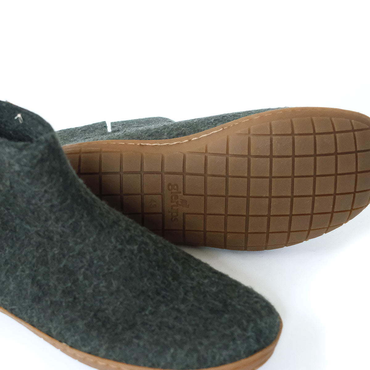 Wool Boot with Natural Rubber Sole - Forest