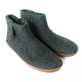 Wool Boot with Natural Rubber Sole - Forest